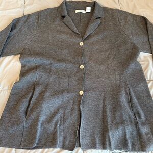 Pursuits Ltd Woman Grey Wool Sweater 2X